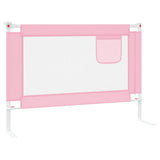 Barrière de sécurité de lit enfant Rose 90x25 cm Tissu