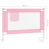 Barrière de sécurité de lit enfant Rose 90x25 cm Tissu