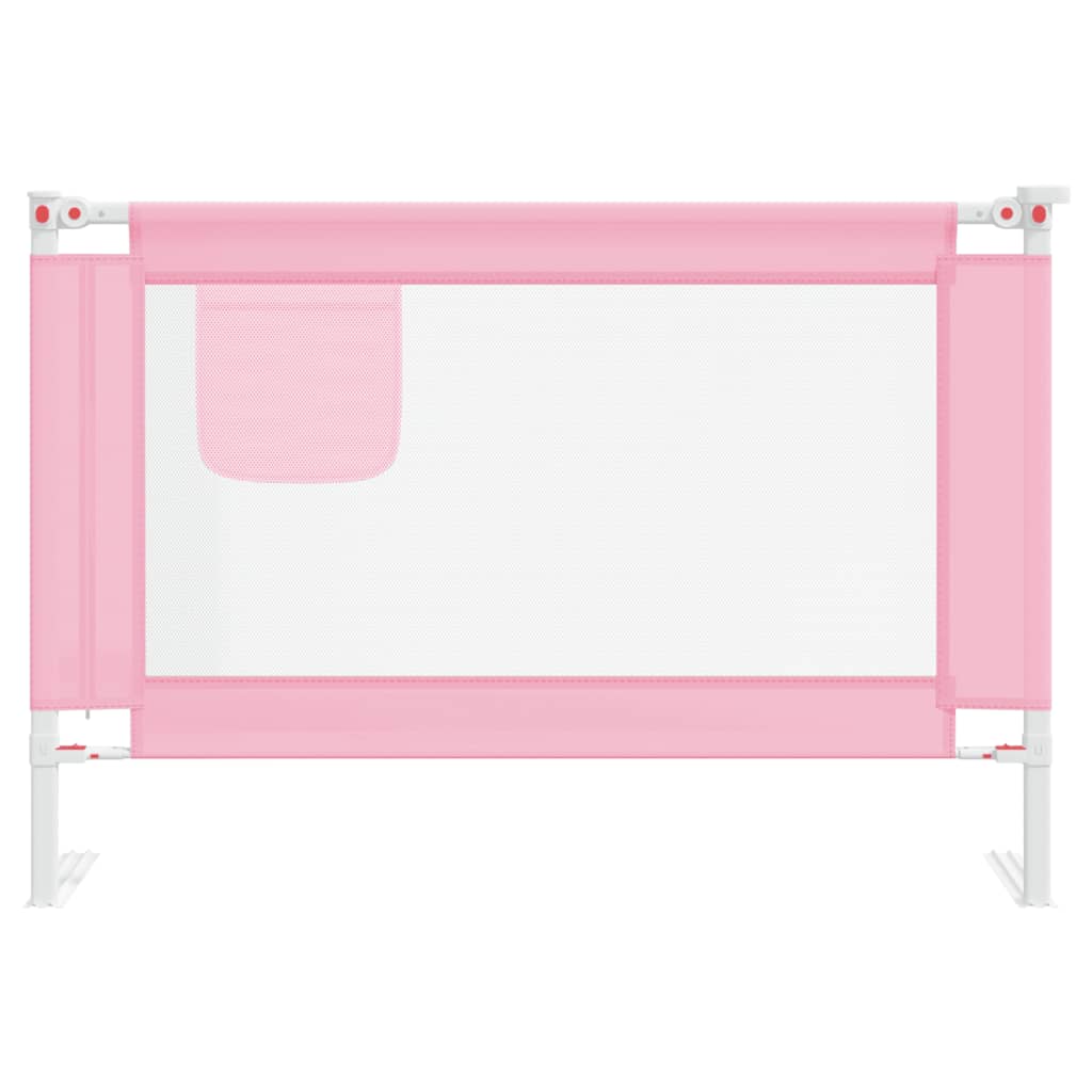 Barrière de sécurité de lit d'enfant Rose 100x25 cm Tissu