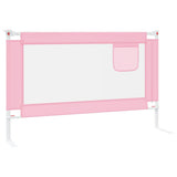 Barrière de sécurité de lit d'enfant Rose 120x25 cm Tissu