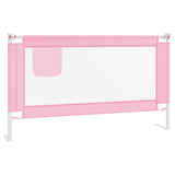 Barrière de sécurité de lit d'enfant Rose 140x25 cm Tissu