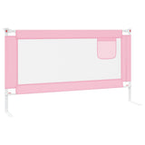 Barrière de sécurité de lit d'enfant Rose 150x25 cm Tissu