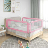 Barrière de sécurité de lit d'enfant Rose 150x25 cm Tissu