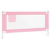 Barrière de sécurité de lit d'enfant Rose 180x25 cm Tissu