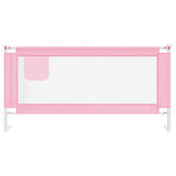 Barrière de sécurité de lit d'enfant Rose 180x25 cm Tissu