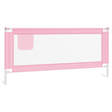 Barrière de sécurité de lit d'enfant Rose 200x25 cm Tissu