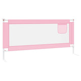 Barrière de sécurité de lit d'enfant Rose 200x25 cm Tissu