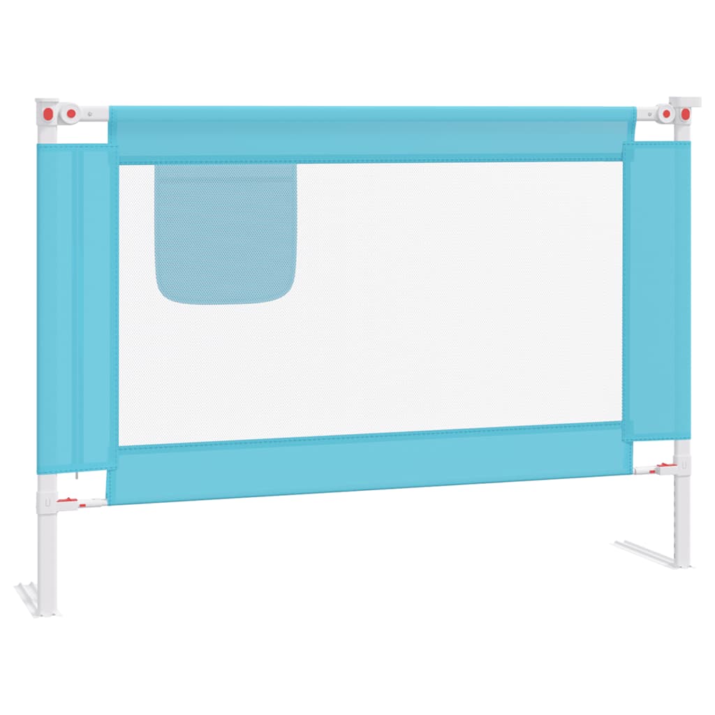 Barrière de sécurité de lit enfant Bleu 90x25 cm Tissu