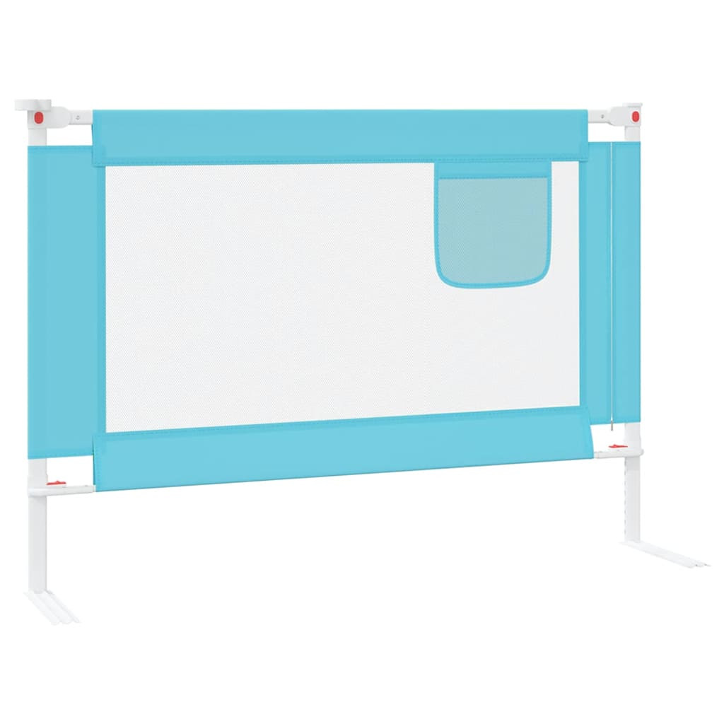 Barrière de sécurité de lit enfant Bleu 90x25 cm Tissu