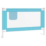 Sicherheitsbarriere für Kinderbetten Blau 120x25 cm Stoff