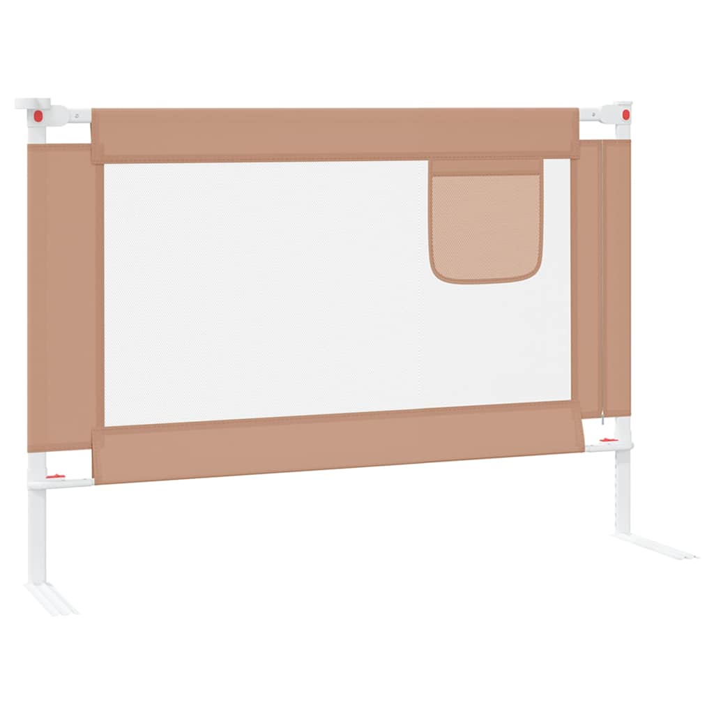 Barrière de sécurité de lit enfant Taupe 90x25 cm Tissu