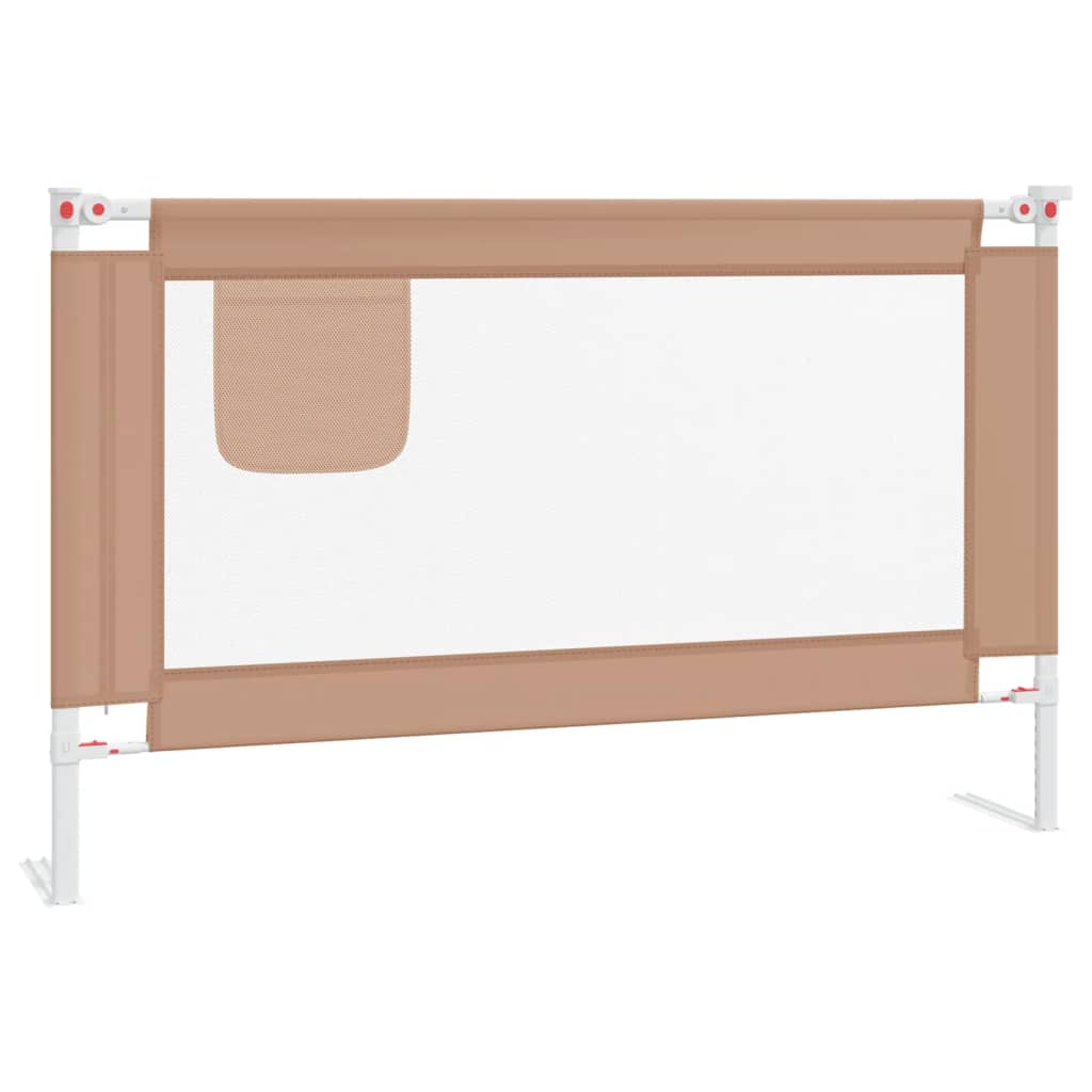 Kinderbett-Sicherheitsgitter Taupe 120x25 cm Stoff