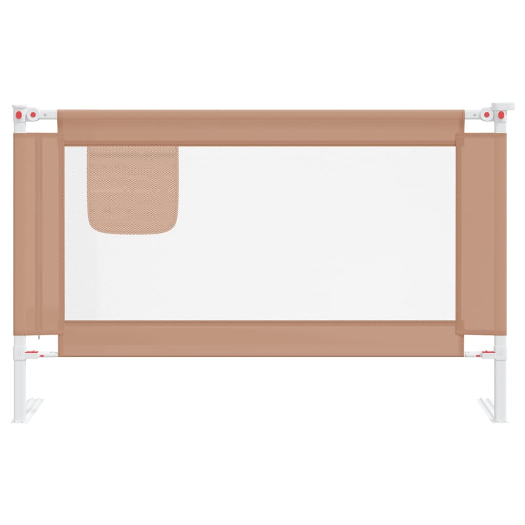 Kinderbett-Sicherheitsgitter Taupe 120x25 cm Stoff