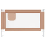 Kinderbett-Sicherheitsgitter Taupe 120x25 cm Stoff