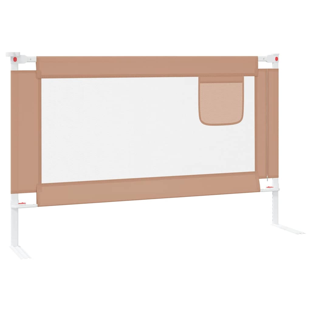 Kinderbett-Sicherheitsgitter Taupe 120x25 cm Stoff