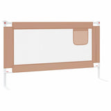 Barrière de sécurité de lit d'enfant Taupe 140x25 cm Tissu