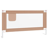 Taupe Child Bed Safety Barrier 160x25 cm Fabric