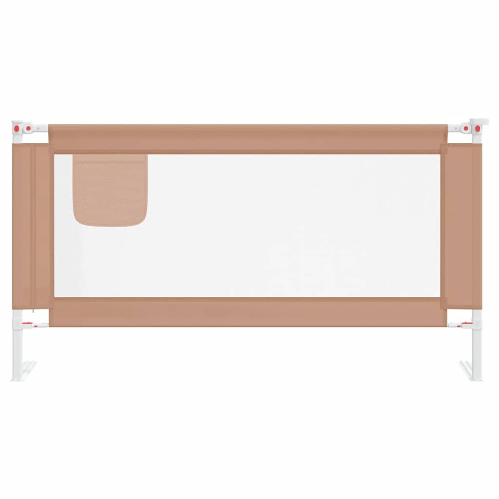 Taupe Child Bed Safety Barrier 160x25 cm Fabric