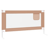 Taupe Child Bed Safety Barrier 160x25 cm Fabric