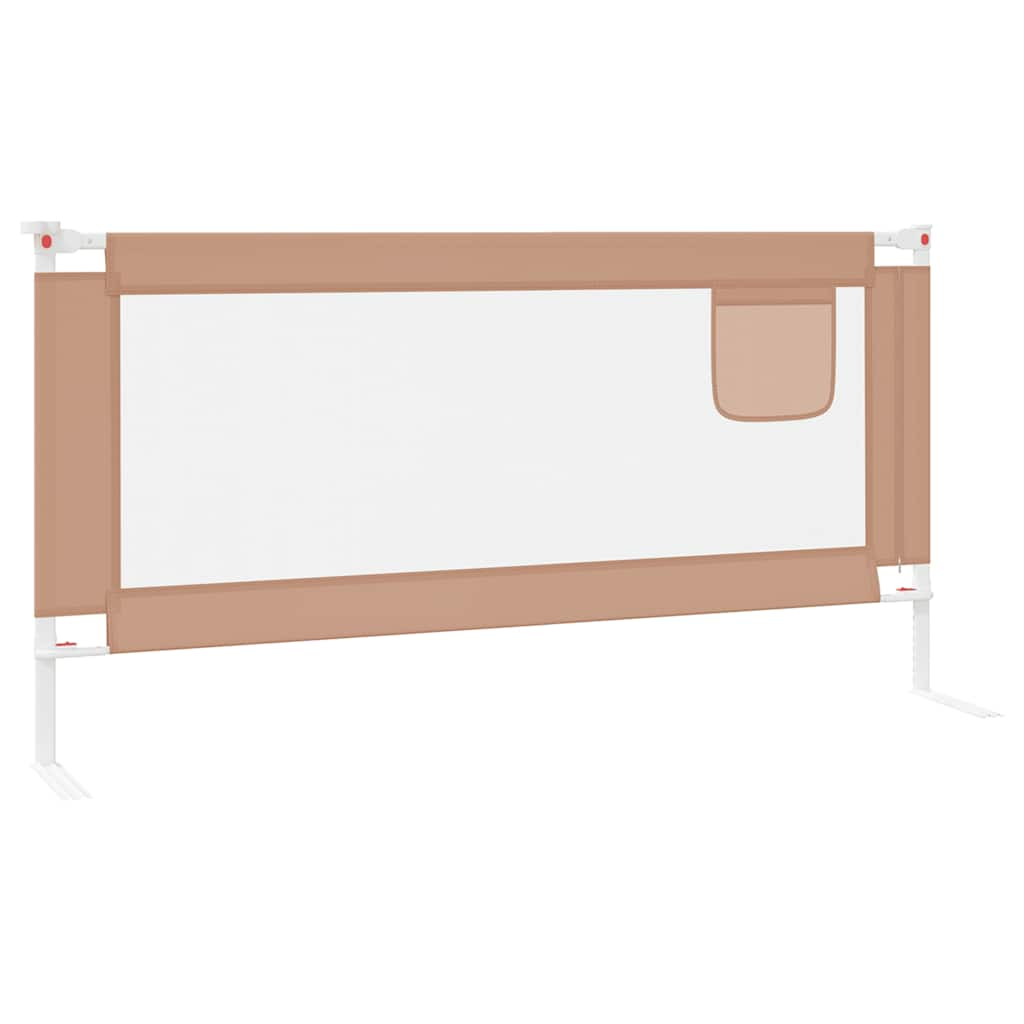 Kinderbett-Sicherheitsgitter Taupe 180x25 cm Stoff