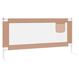 Barrière de sécurité de lit d'enfant Taupe 190x25 cm Tissu