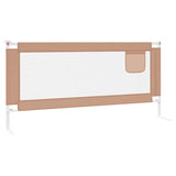 Barrière de sécurité de lit d'enfant Taupe 200x25 cm Tissu