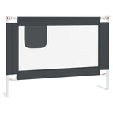 Barrière de sécurité de lit d'enfant Gris foncé 90x25 cm Tissu