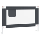 Barrière de sécurité de lit d'enfant Gris foncé 100x25 cm Tissu