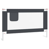 Barrière de sécurité de lit d'enfant Gris foncé 120x25 cm Tissu