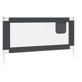 Barrière de sécurité de lit d'enfant Gris foncé 160x25 cm Tissu