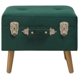 Tabouret de rangement 40 cm Vert Velours