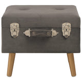 Tabouret de rangement 40 cm Gris Velours