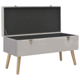 Banc avec compartiment de rangement 80 cm Gris Velours