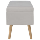 Banc avec compartiment de rangement 80 cm Gris Velours