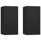 Meubles TV 2 pcs Noir 30,5x30x60 cm Bois d’ingénierie