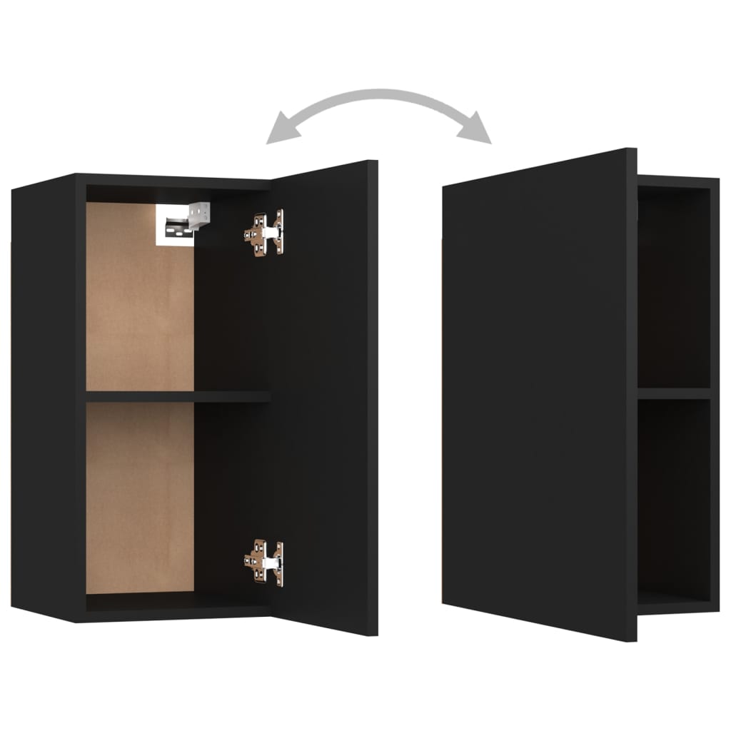 Meubles TV 2 pcs Noir 30,5x30x60 cm Bois d’ingénierie