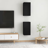 Meubles TV 2 pcs Noir 30,5x30x60 cm Bois d’ingénierie