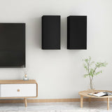 Meubles TV 2 pcs Noir 30,5x30x60 cm Bois d’ingénierie