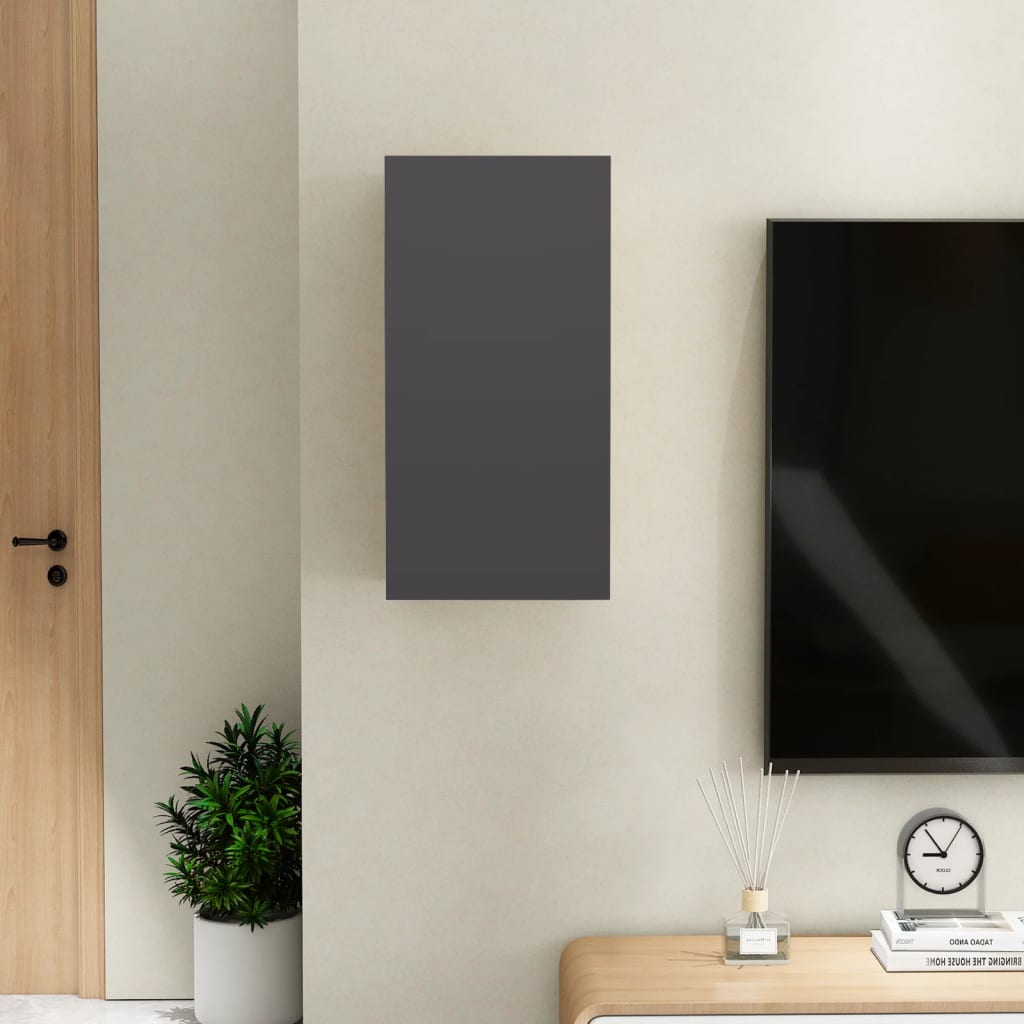 Meuble TV Gris 30,5x30x60 cm Bois d’ingénierie