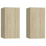 Meubles TV 2 pcs Chêne sonoma 30,5x30x60 cm Bois d’ingénierie