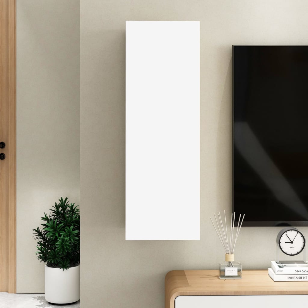 Meuble TV Blanc 30,5x30x90 cm Bois d’ingénierie