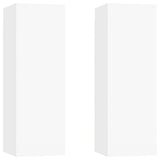 Meubles TV 2 pcs Blanc 30,5x30x90 cm Bois d’ingénierie