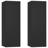 Meubles TV 2 pcs Noir 30,5x30x90 cm Bois d’ingénierie