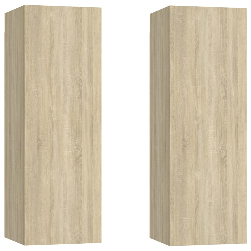 Meubles TV 2 pcs Chêne sonoma 30,5x30x90 cm Bois d’ingénierie