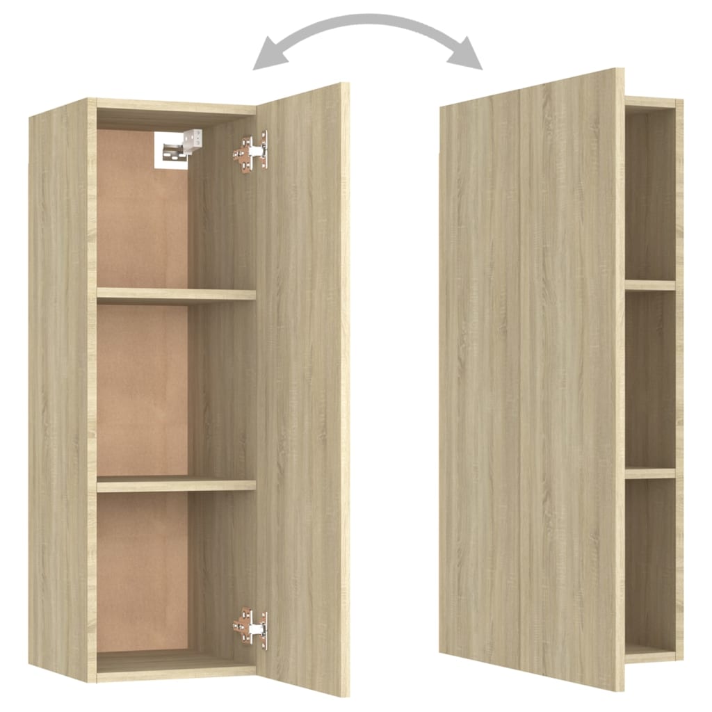 Meubles TV 2 pcs Chêne sonoma 30,5x30x90 cm Bois d’ingénierie