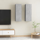 Meubles TV 2 pcs Gris béton 30,5x30x90 cm Bois d’ingénierie