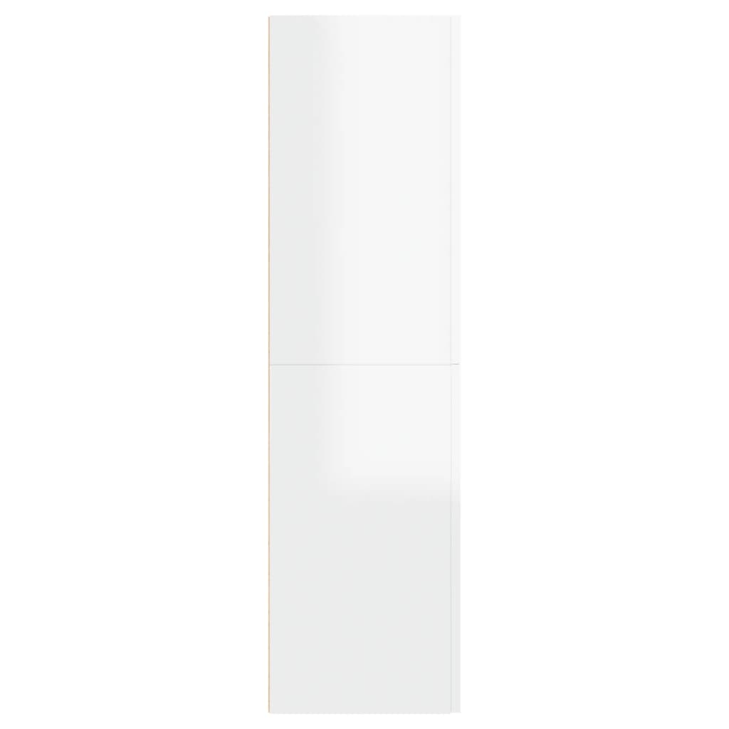 Meuble TV Blanc brillant 30,5x30x110 cm Bois d’ingénierie