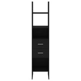 Black Bookcase 40x35x180 cm Engineered Wood