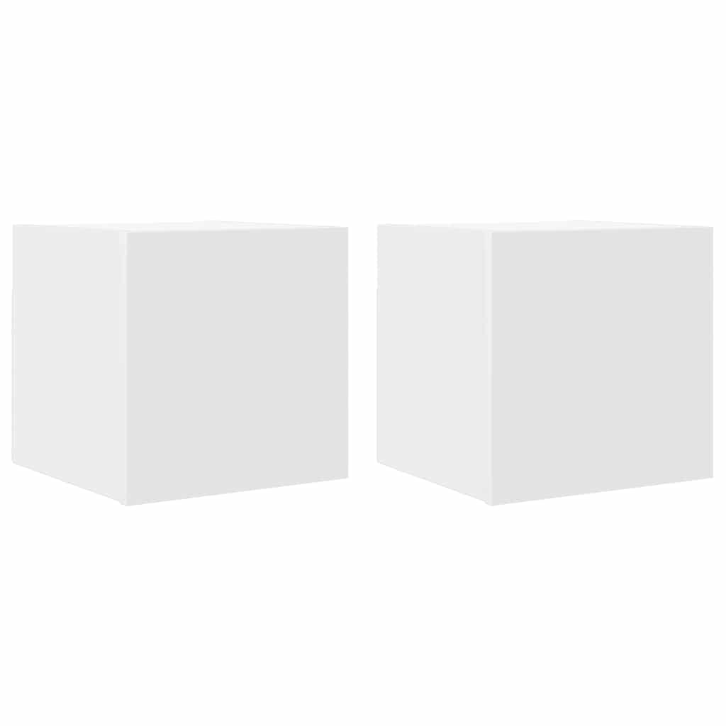 Meubles TV muraux 2 pcs Blanc 30,5x30x30 cm