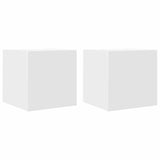 Meubles TV muraux 2 pcs Blanc 30,5x30x30 cm